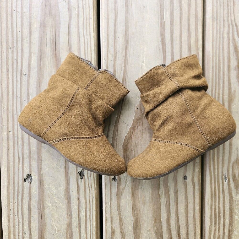 Bass Baby Girl Boots Size 5M Brown Suede Western Boho Cowgirl Fall Photo